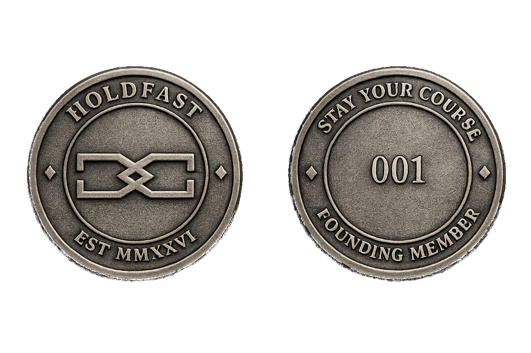 The Founder's Challenge Coin — obverse and reverse